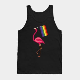 Flamingo Rainbow Flag LGBT Gay Pride Lesbian Tank Top